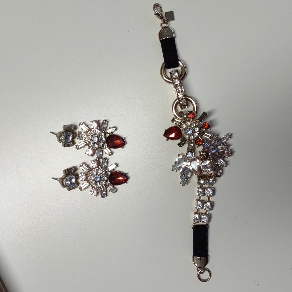 Matching earring and bracelet